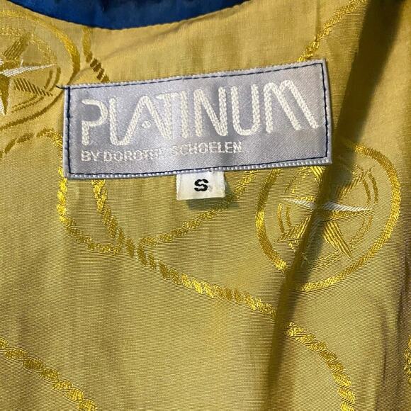 80s Vintage Platinum by Dorothy‎ Schoelen Cropped Navy blue Jacket sailor collar - Picture 8 of 10